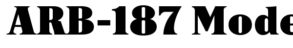 ARB-187 Modern Caps font preview